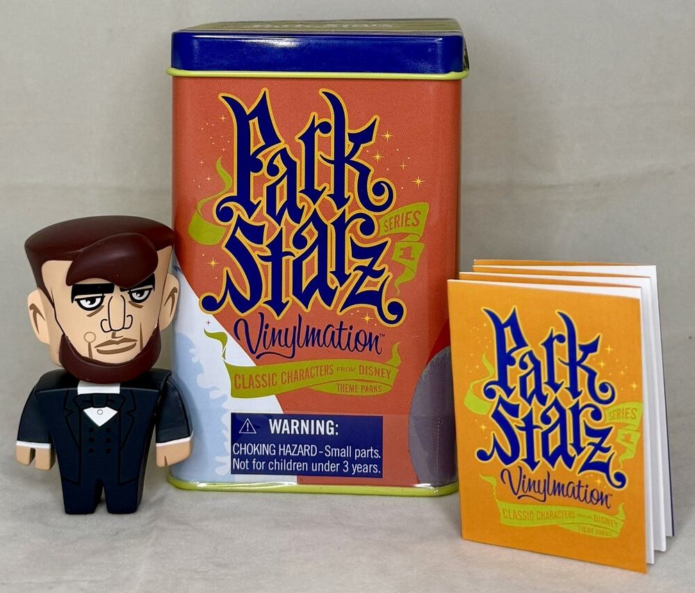 Disney Park Starz Vinylmation Series 1 Abraham Lincoln in Original Tin COMPLETE